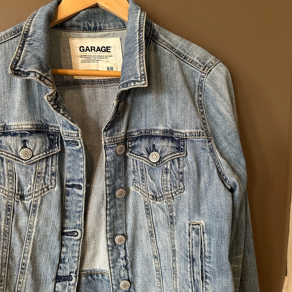 Garage Light Wash Denim Jacket - Light Blue - Picture 4 of 5